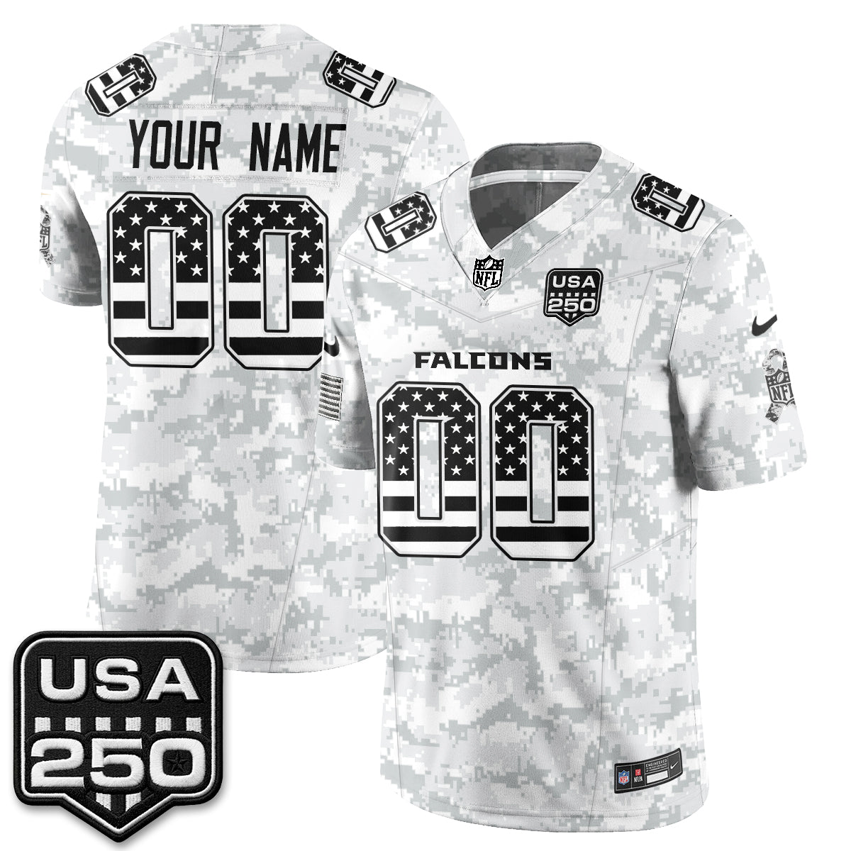 Atlanta Falcons 2026 Salute to Service Vapor Custom Jersey - Stitched