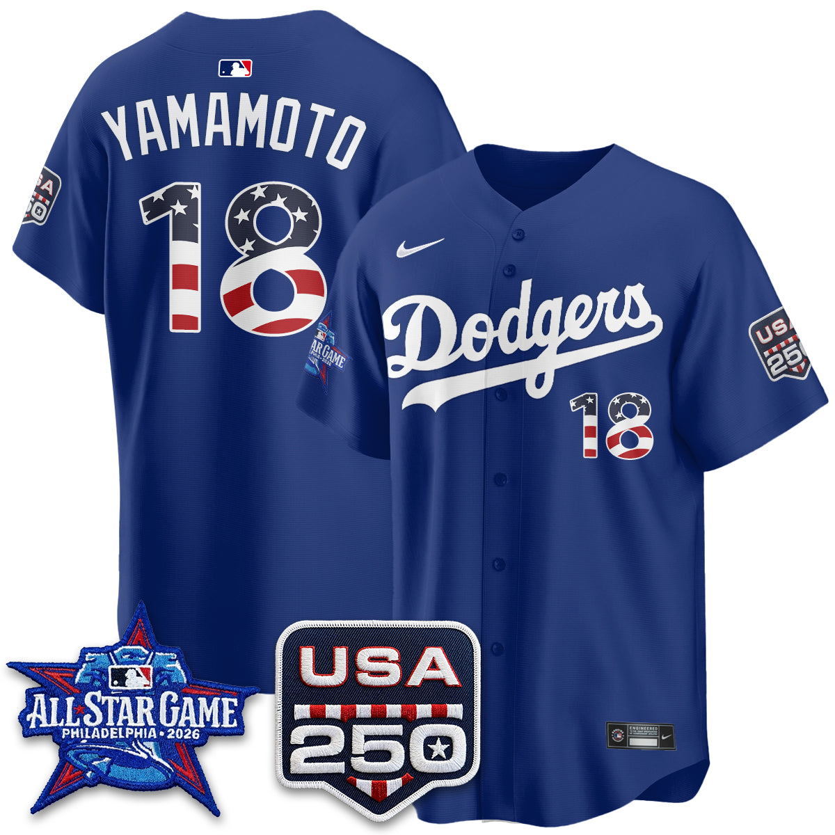 Los Angeles Dodgers 2026 All Star Edition Vapor Jersey- Stitched