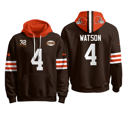 Cleveland Browns 1946 Anniversary Patch Hoodie - Stitched