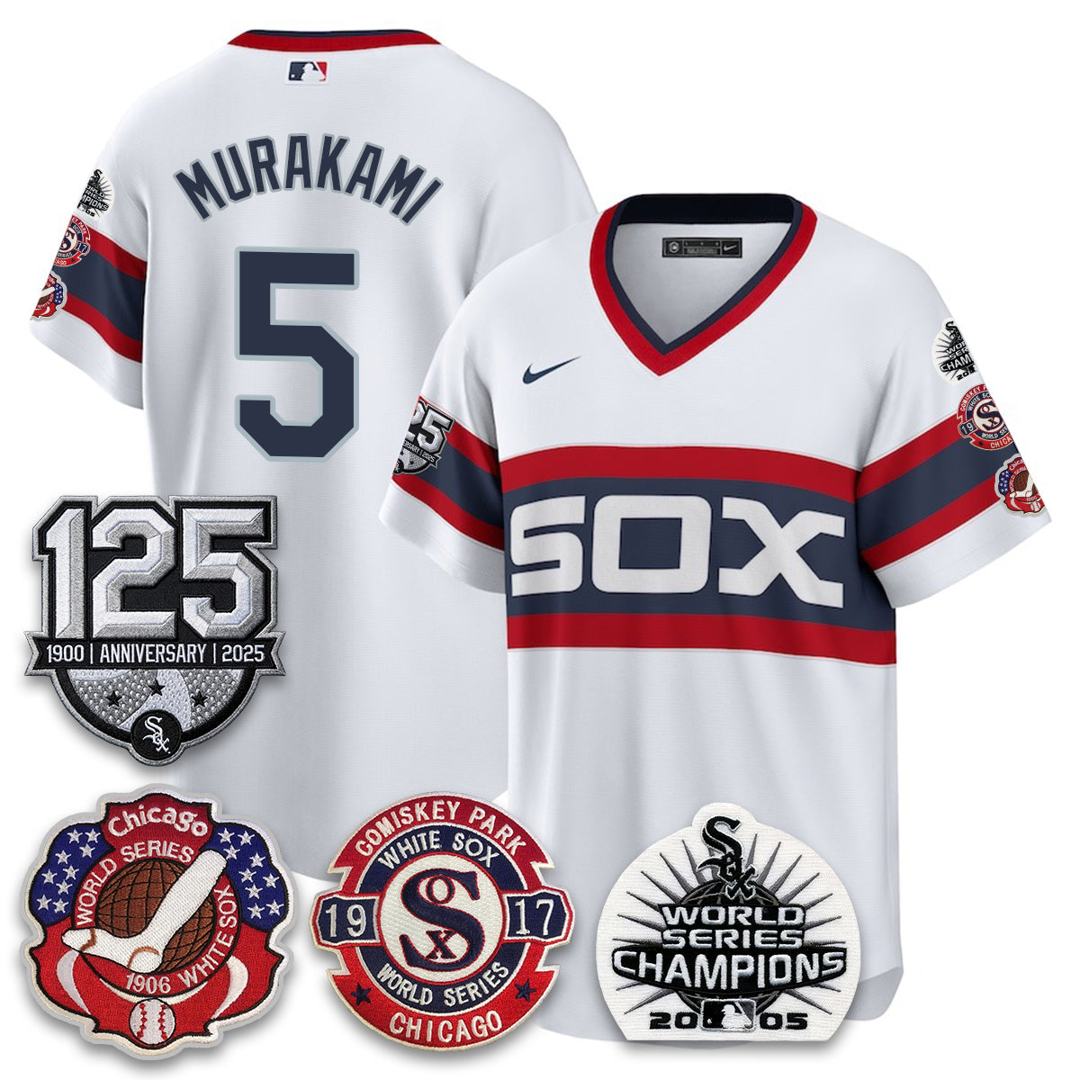 CWS 125th Anniversary - W.S Champions Edition Vapor Jersey - Stitched
