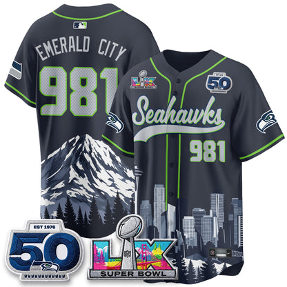 Seattle Seahawks City Edition Vapor Baseball Jersey - Stitch