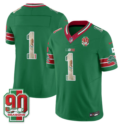 Detroit Lions Mexico Edition Vapor Jersey - Stitched