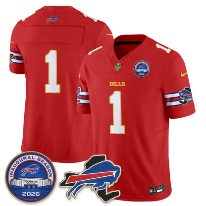 Buffalo Bills 2026 Gold Trim Edition Vapor Jersey - Stitched