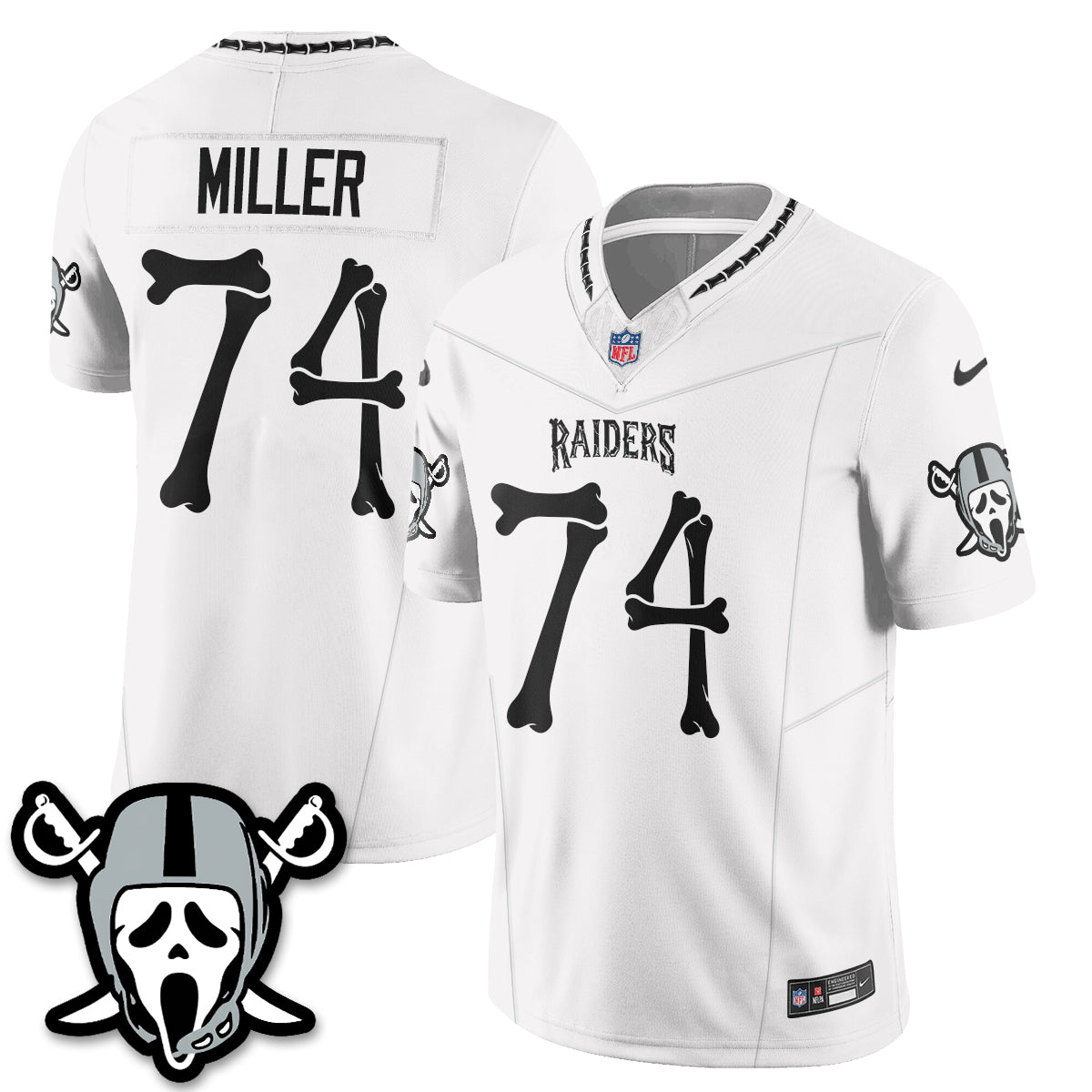 Las Vegas Raiders x Ghost Face Edition Vapor Jersey - Stitched