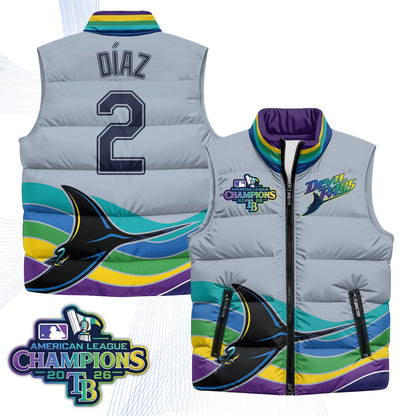 Tampa Bay Rays 2026 AL Champions Limited Puffer Vest - Printed