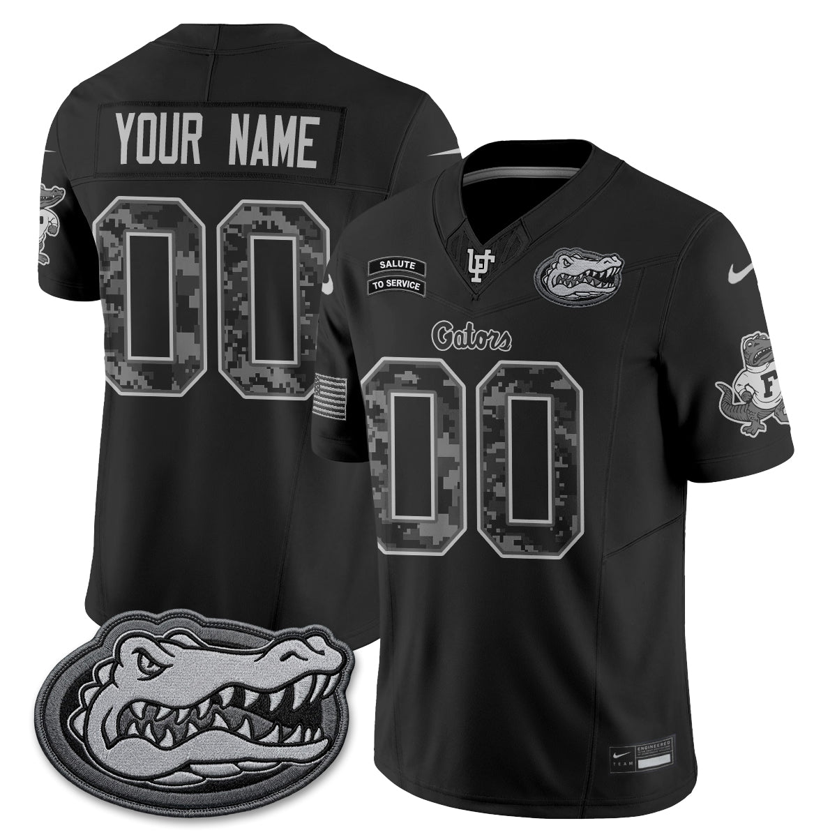 Florida Gators 2026 Salute to Service Vapor Custom Jersey - Stitched