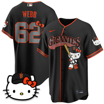 San Francisco Giants x Meow KT Vapor Jersey - Stitched