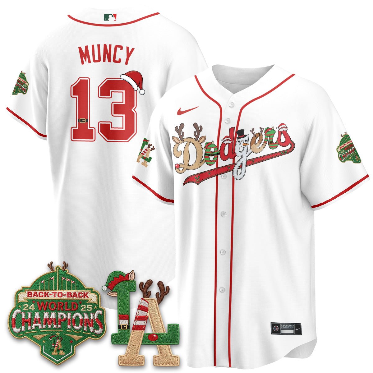 Los Angeles Dodgers 2026 Christmas Edition Vapor Jersey- Stitched