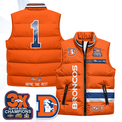 DEN "Mile High" Puffer Vest - Printed