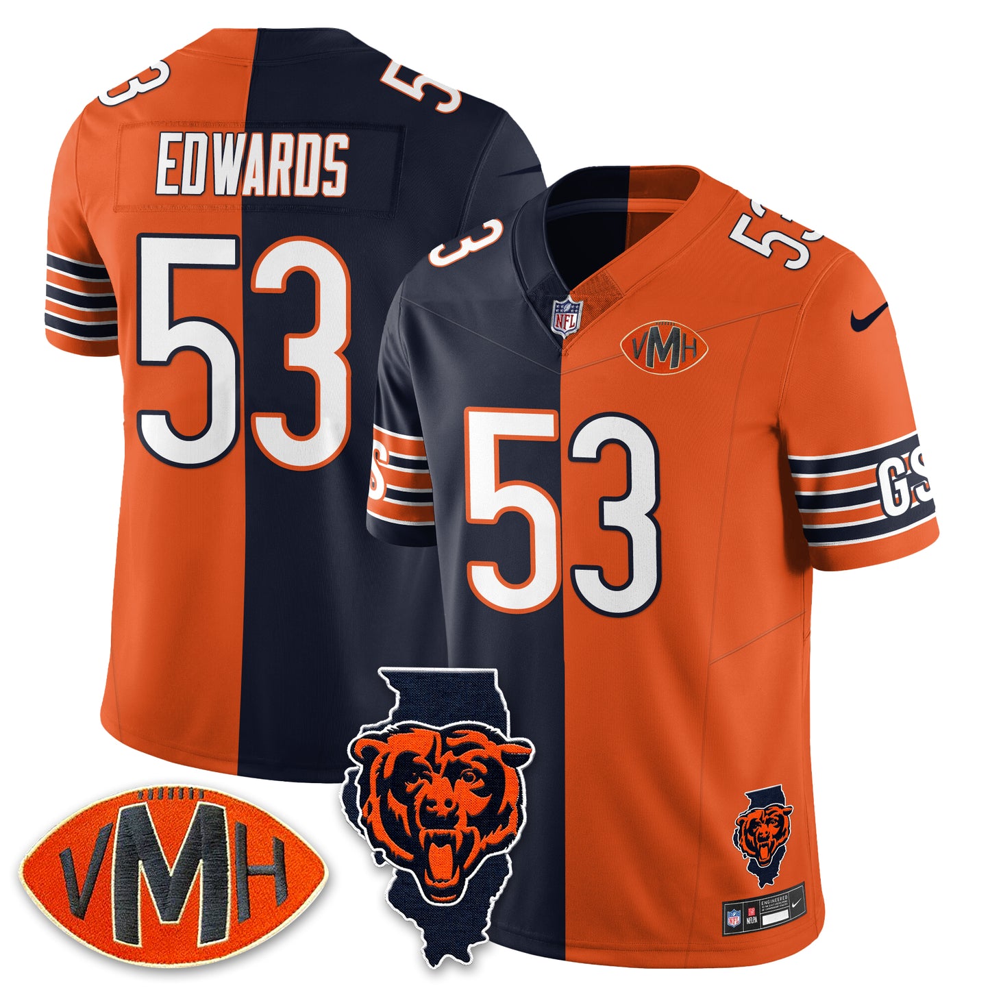 CHI Honor Virginia Halas McCaskey Jersey - Stitched n1