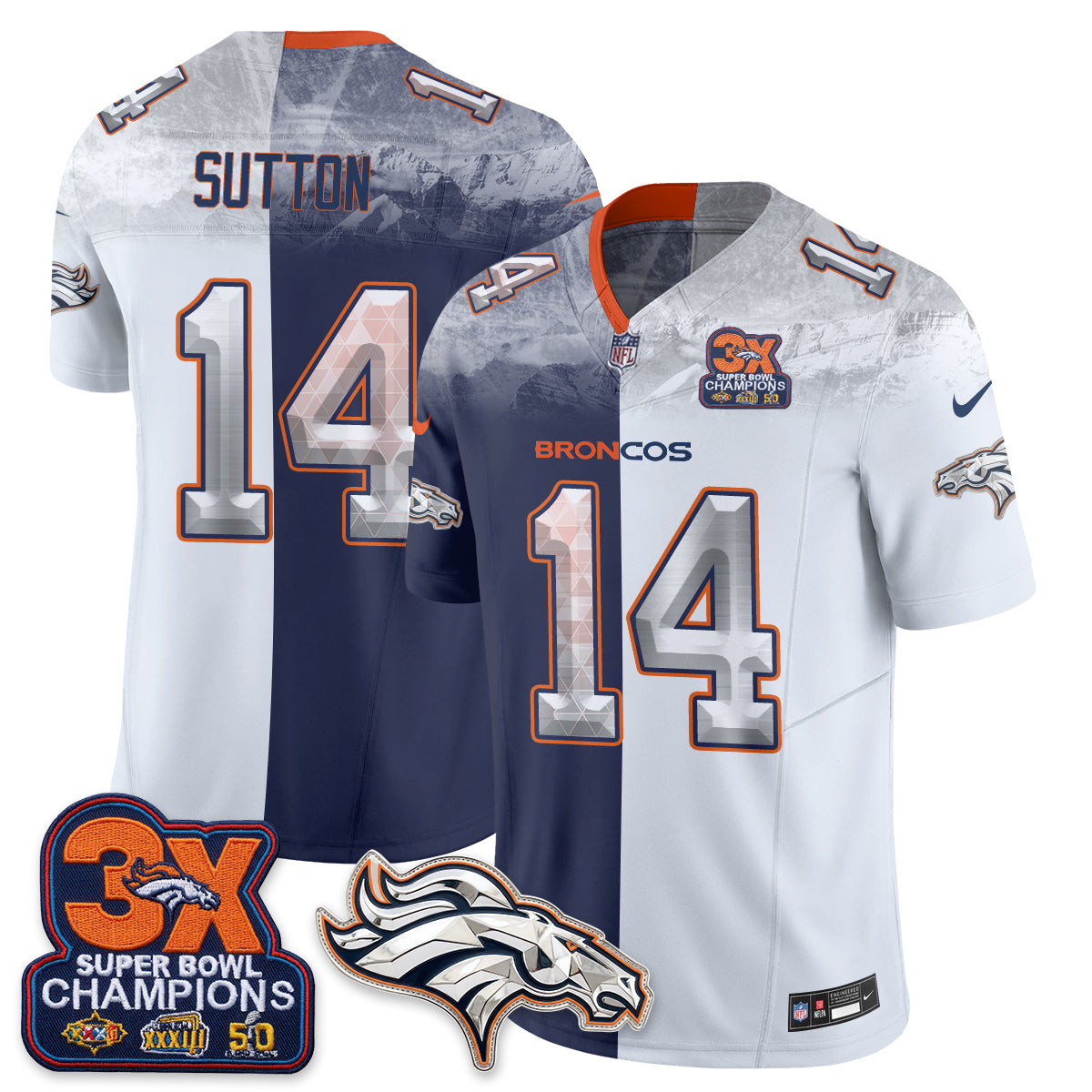 DEN Mile High Split Edition Vapor Jersey - Stitched