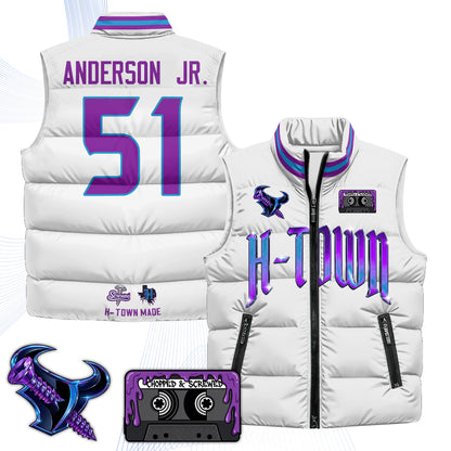 HOU "Screwcity" Puffer Vest - Printed