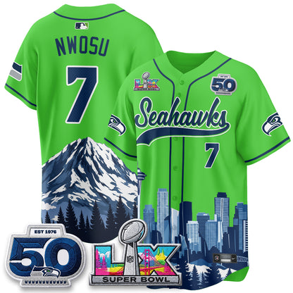 Seattle Seahawks City Edition Vapor Baseball Jersey - Stitch