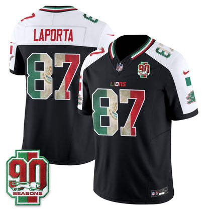 Detroit Lions Mexico Edition Vapor Jersey - Stitched