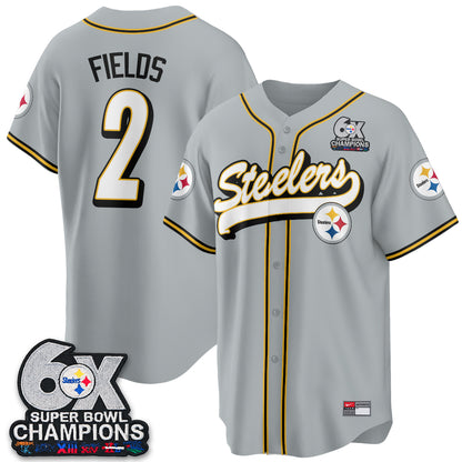 Pittsburgh Steelers 6x SBowl Baseball Vapor Jersey - Stitched