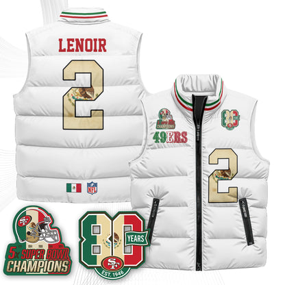 SF Mexico Style Puffer Vest - Printed