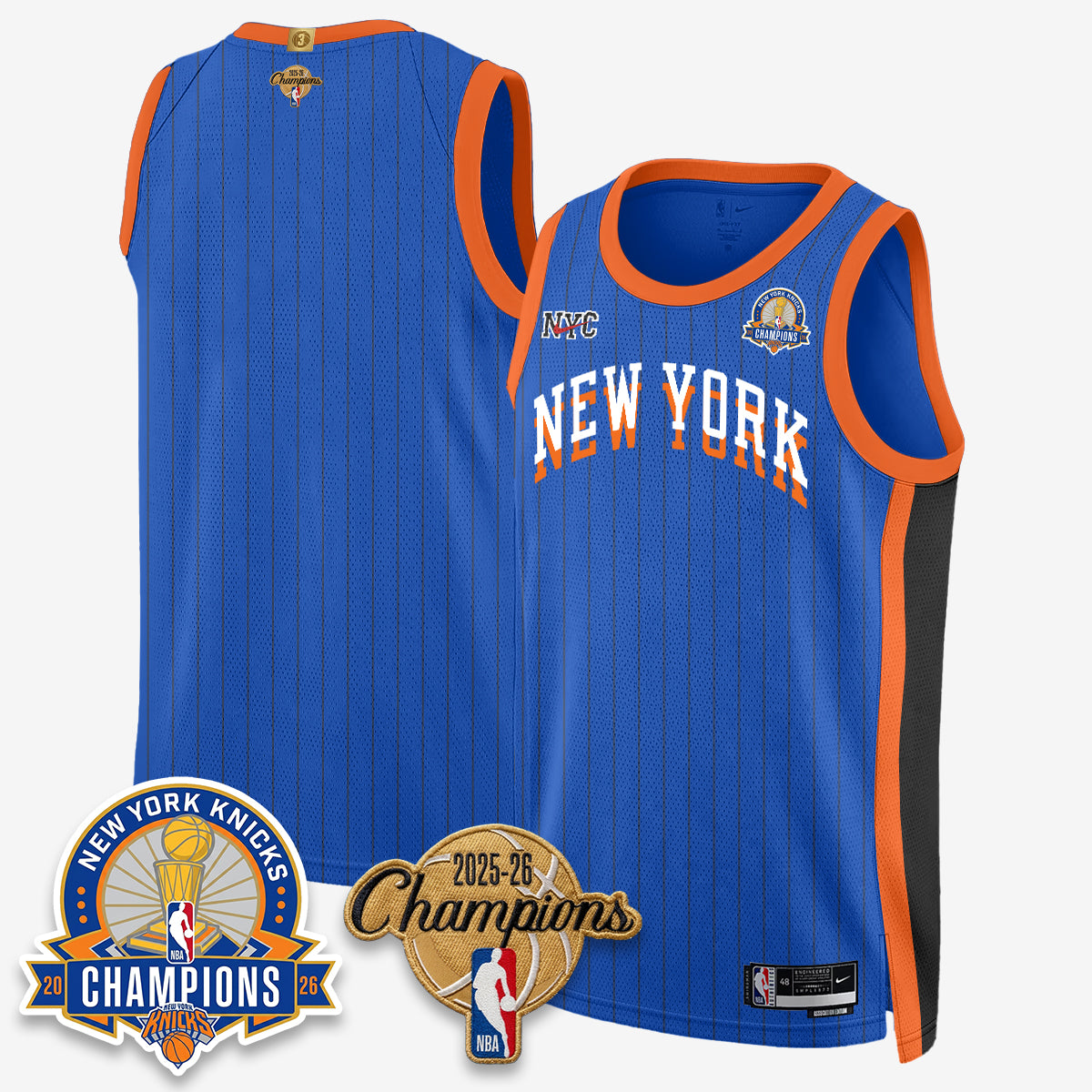 NYK 2026 Basketball Champions Special Edition Vapor Jersey V2- Stitched