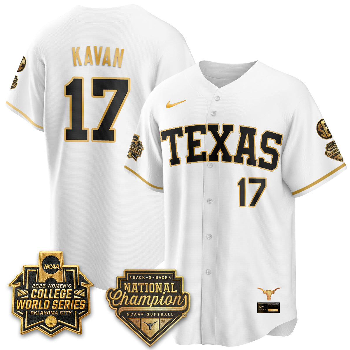 TEX Softball 2026 World Series (WCWS) Vapor Premier Limited Jersey - B2B Champs - Stitched
