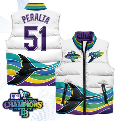 Tampa Bay Rays 2026 AL Champions Limited Puffer Vest - Printed