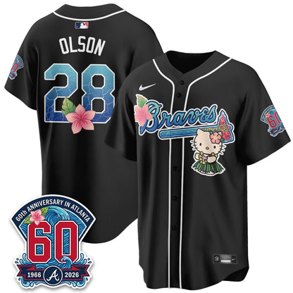 Atlanta Braves x Meow Aloha Spirit Vapor Jersey - Stitched