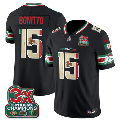 Denver Broncos Mexico Edition Vapor Jersey - Stitched