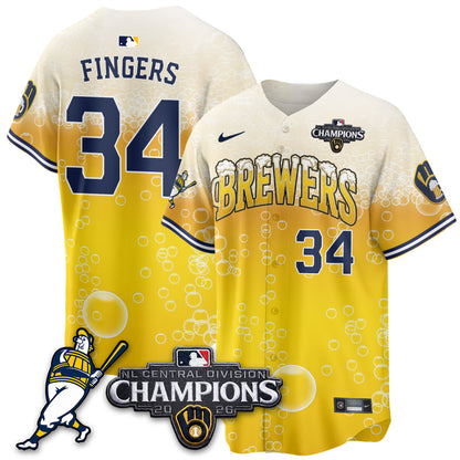 Milwaukee Brewers 2026 NL Division Champs Vapor Jersey V2- Stitched