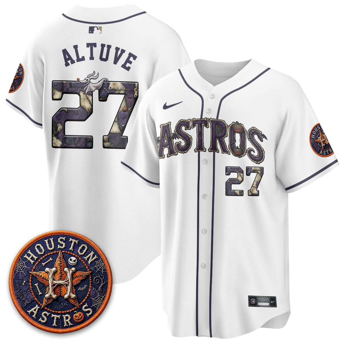 Houston Astros Nightmare Vapor Limited Jersey - Stitched
