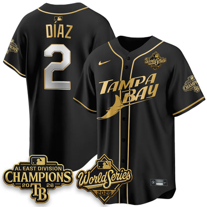 TB 2026 AL Champions Black Gold Edition Vapor Jersey V2- Stitched