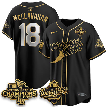 TB 2026 AL Champions Black Gold Edition Vapor Jersey V2- Stitched