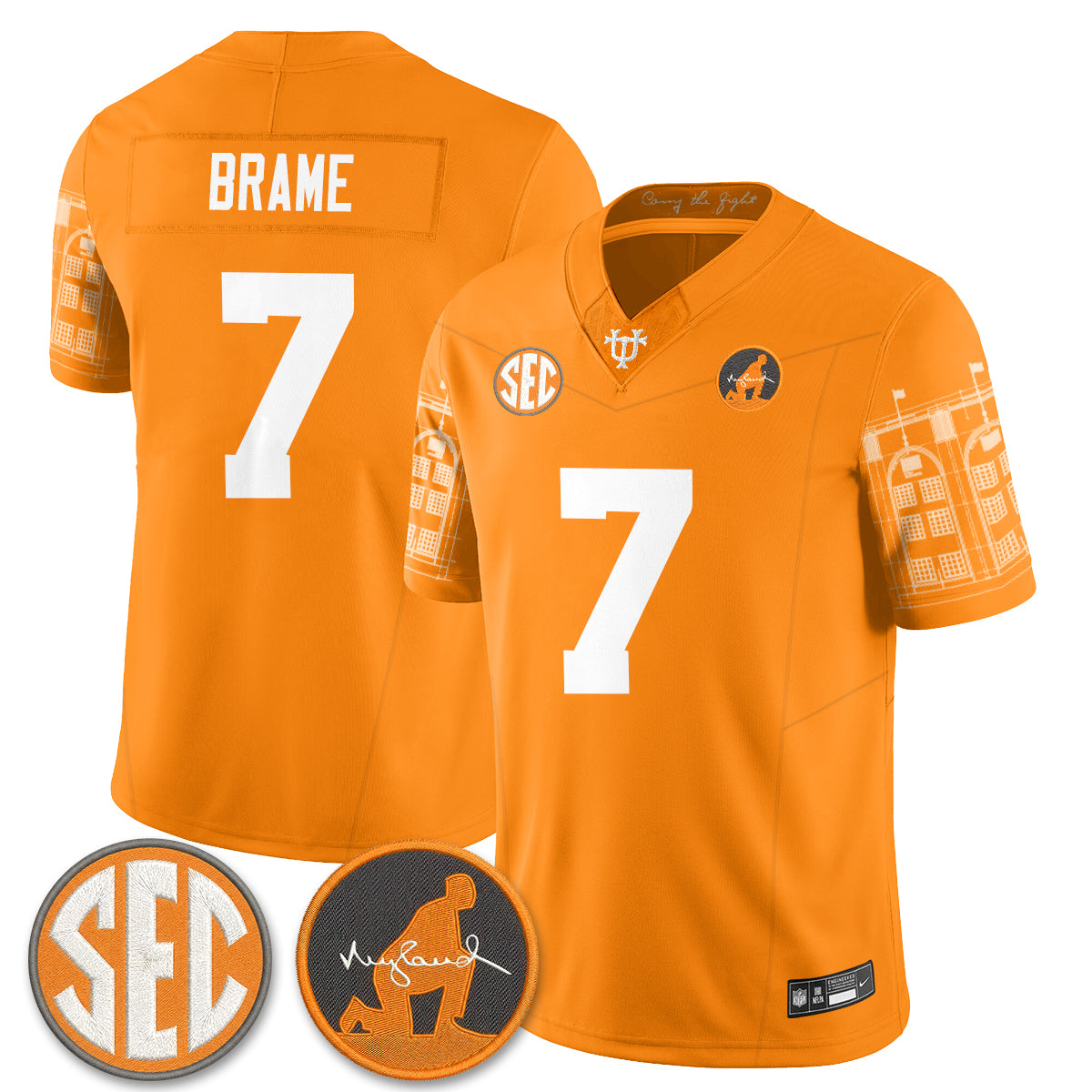 Tennessee Volunteers Built from Legacy Jersey - Stitched