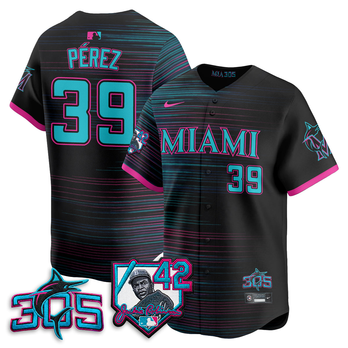 MIA 2026 Jackie Robinson New Era Vapor Limited Jersey - All Stitched
