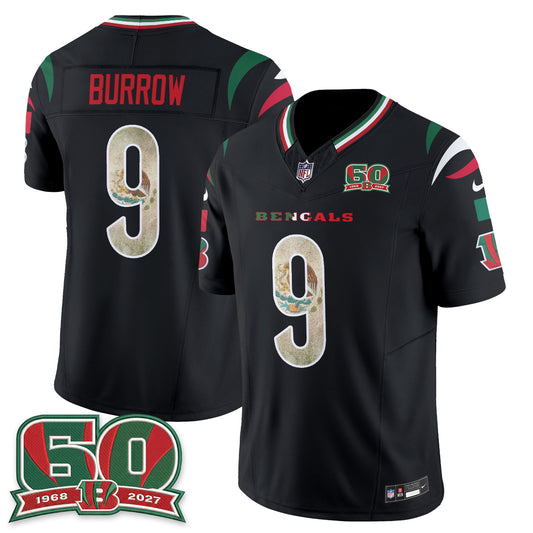 Cincinnati Bengals Mexico Edition Vapor Jersey - Stitched
