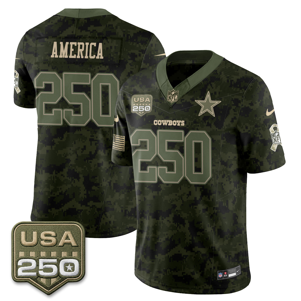 DAL 2026 Salute to Service Edition Vapor Jersey - Stitched