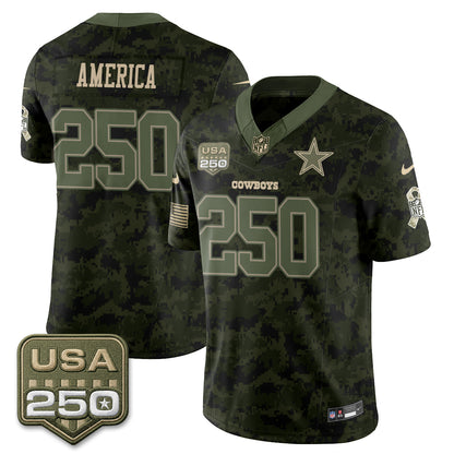 DAL 2026 Salute to Service Edition Vapor Jersey - Stitched