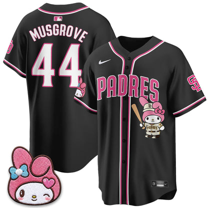 San Diego Padres x Pink Sanrio Friend Vapor Jersey - Stitched