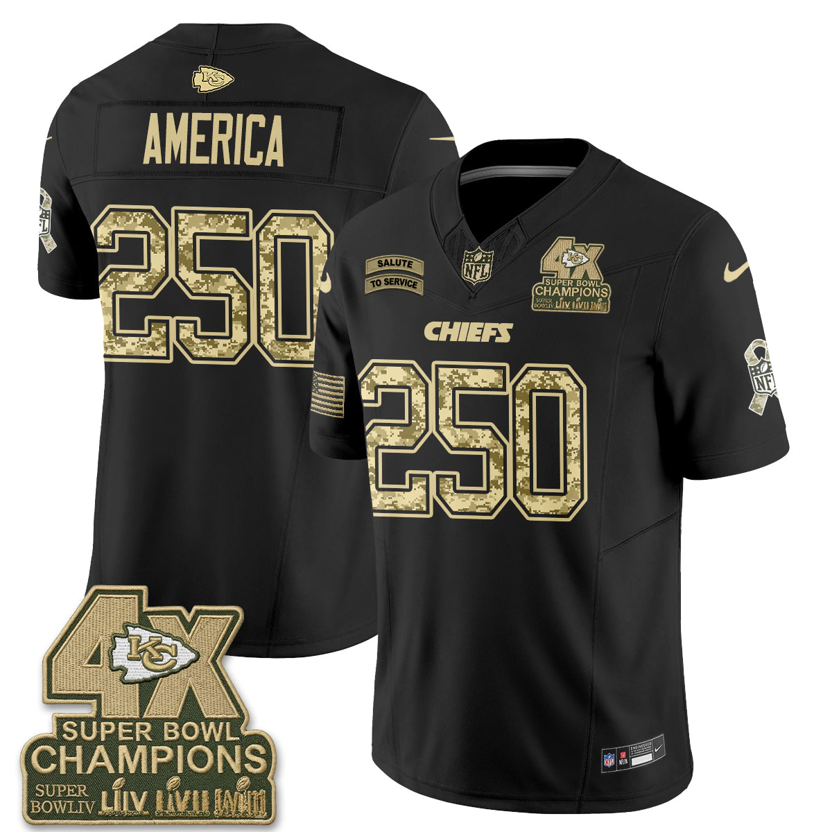 KC 2026 Salute to Service Vapor Jersey V2- Stitched