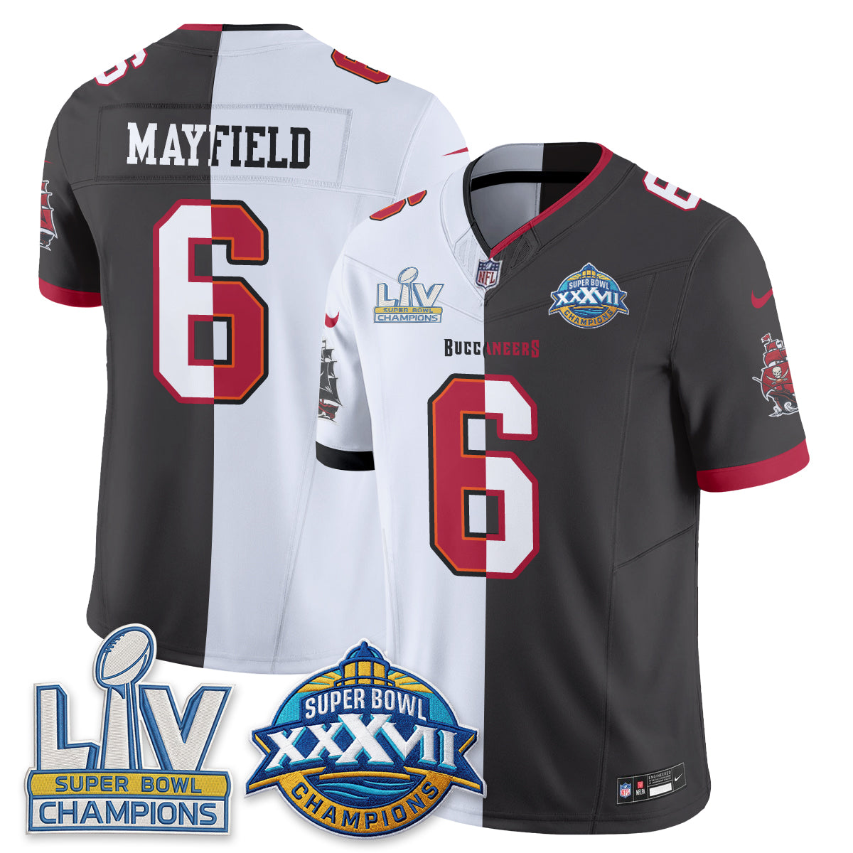 Tampa Bay Buccaneers S.Bowl Split Edition Vapor Jersey - Stitched