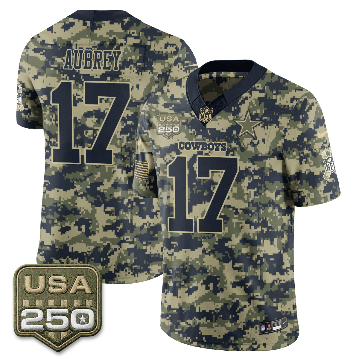 DAL 2026 Salute to Service Edition Vapor Jersey - Stitched