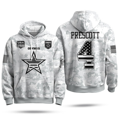 DAL 2026 Salute To Service Edition Pullover Hoodie - Printed