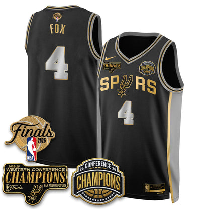 SAS 2026 NBA Western Conference Champions Vapor Jersey - Stitched N5