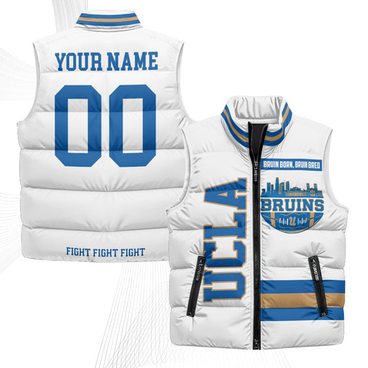 UCLA Bruins Fight Fight Fight Custom Puffer Vest - Printed