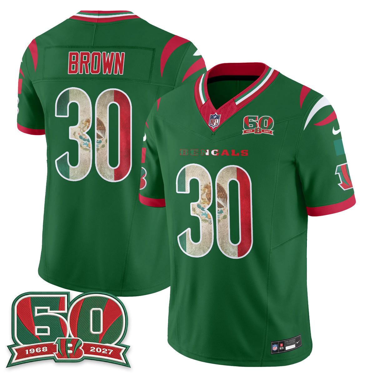 Cincinnati Bengals Mexico Edition Vapor Jersey - Stitched