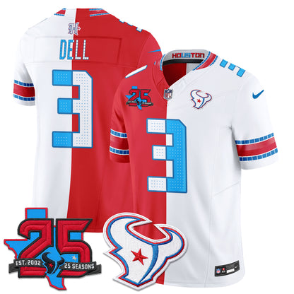 Houston Texans 2026 Rivalries Split Vapor Jersey - Stitched