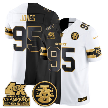KC 4X Champs Gold Edition Vapor Jersey - Stitched
