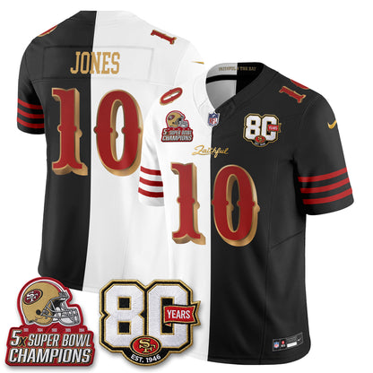 San Francisco 49ers Rivalries Split Edition Vapor Jersey - Stitched
