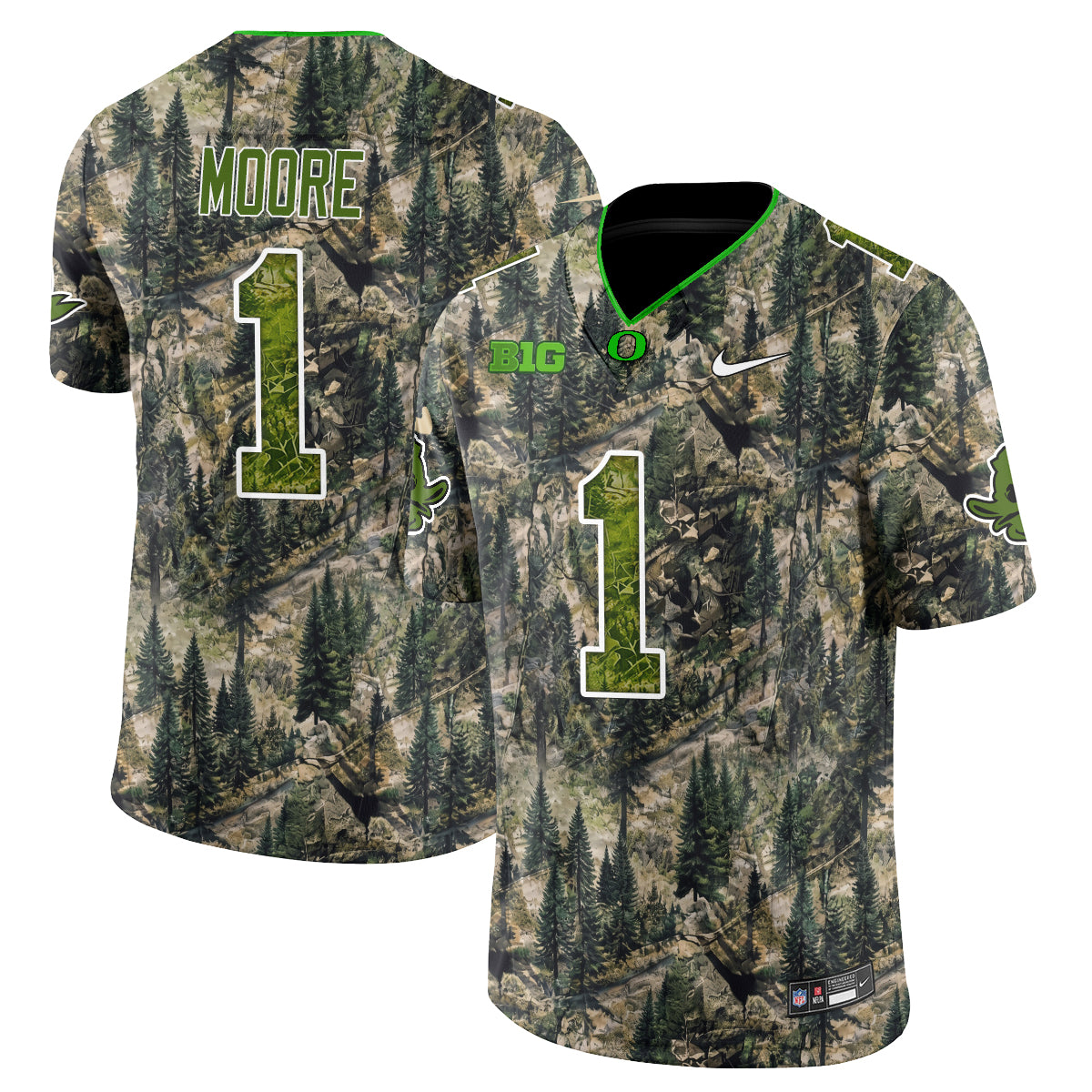 Oregon Ducks Camouflage 2026 Edition Vapor Jersey - Stitched