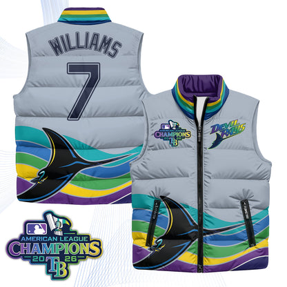 Tampa Bay Rays 2026 AL Champions Limited Puffer Vest - Printed