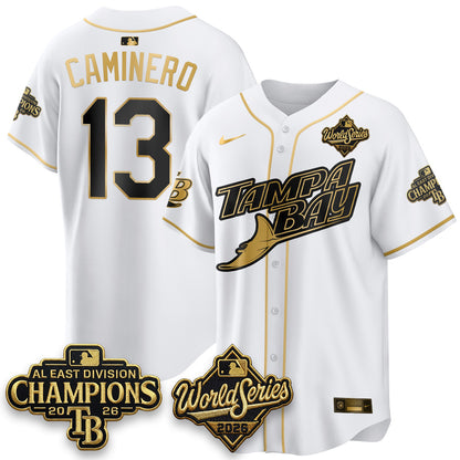 TB 2026 AL Champions Gold Edition Vapor Jersey - Stitched