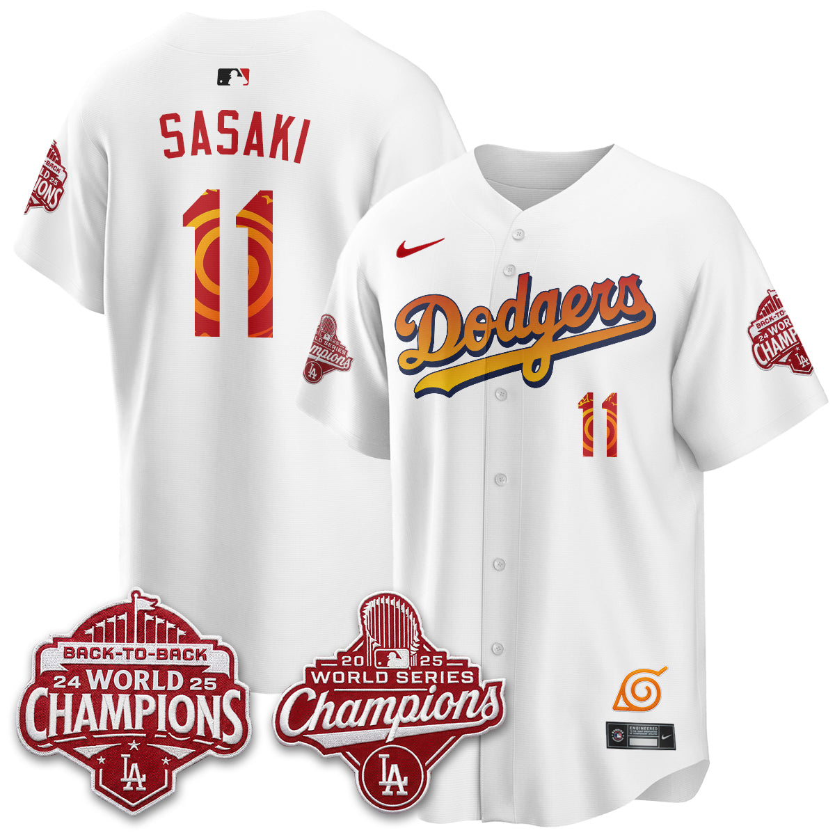 Los Angeles Dodgers x The Knucklehead Ninja Vapor Jersey - Stitched