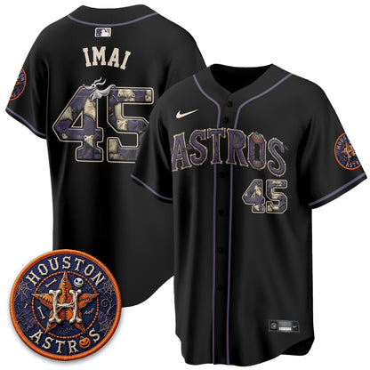 Houston Astros Nightmare Vapor Limited Jersey - Stitched
